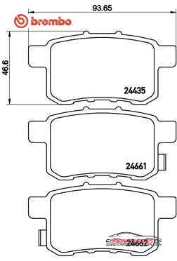 Achat de BREMBO P 28 072 Kit de plaquettes de frein, frein à disque pas chères