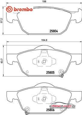 Achat de BREMBO P 28 076 Kit de plaquettes de frein, frein à disque pas chères