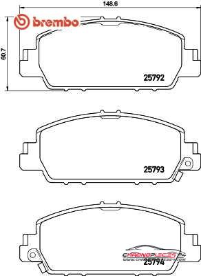 Achat de BREMBO P 28 077 Kit de plaquettes de frein, frein à disque pas chères