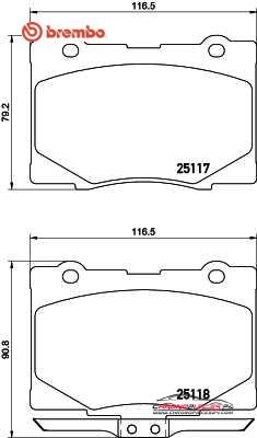 Achat de BREMBO P 28 079 Kit de plaquettes de frein, frein à disque pas chères