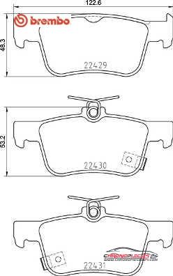 Achat de BREMBO P 28 089 Kit de plaquettes de frein, frein à disque pas chères