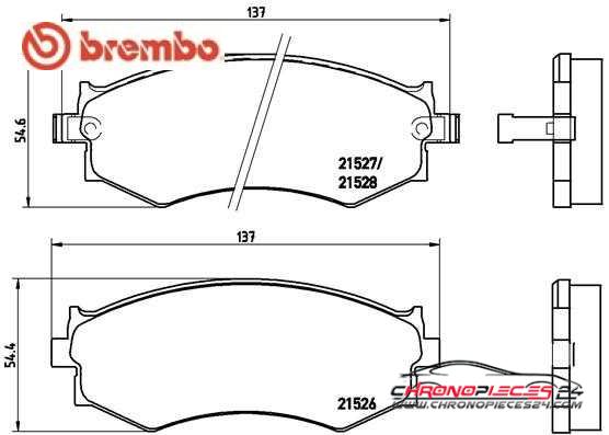 Achat de BREMBO P 30 002 Kit de plaquettes de frein, frein à disque pas chères