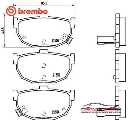 Achat de BREMBO P 30 003 Kit de plaquettes de frein, frein à disque pas chères