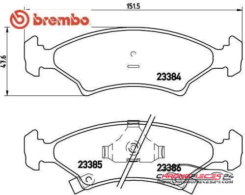 Achat de BREMBO P 30 009 Kit de plaquettes de frein, frein à disque pas chères