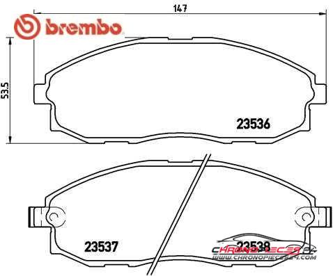 Achat de BREMBO P 30 010 Kit de plaquettes de frein, frein à disque pas chères