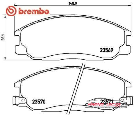 Achat de BREMBO P 30 013 Kit de plaquettes de frein, frein à disque pas chères