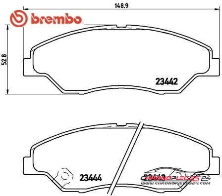 Achat de BREMBO P 30 015 Kit de plaquettes de frein, frein à disque pas chères