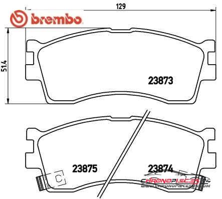 Achat de BREMBO P 30 016 Kit de plaquettes de frein, frein à disque pas chères