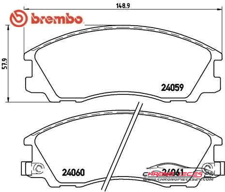 Achat de BREMBO P 30 017 Kit de plaquettes de frein, frein à disque pas chères