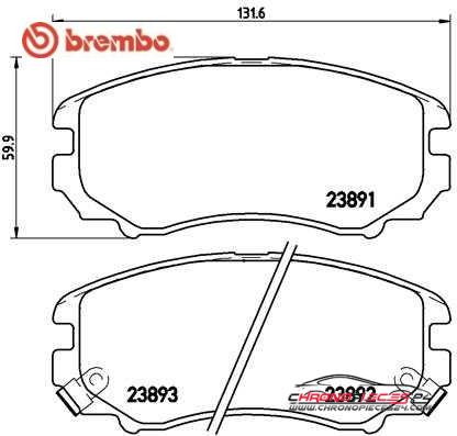 Achat de BREMBO P 30 018 Kit de plaquettes de frein, frein à disque pas chères