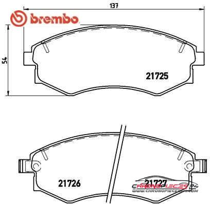 Achat de BREMBO P 30 022 Kit de plaquettes de frein, frein à disque pas chères