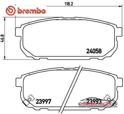 Achat de BREMBO P 30 023 Kit de plaquettes de frein, frein à disque pas chères