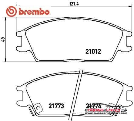 Achat de BREMBO P 30 024 Kit de plaquettes de frein, frein à disque pas chères