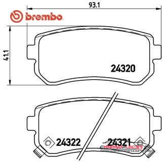 Achat de BREMBO P 30 025 Kit de plaquettes de frein, frein à disque pas chères