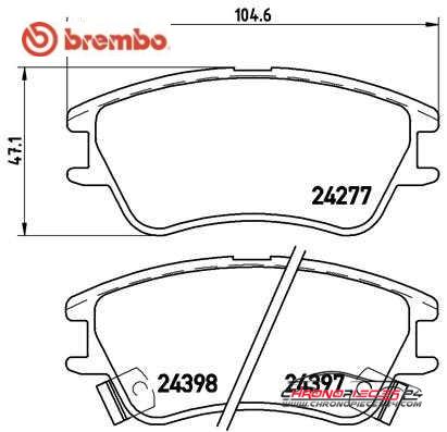 Achat de BREMBO P 30 027 Kit de plaquettes de frein, frein à disque pas chères