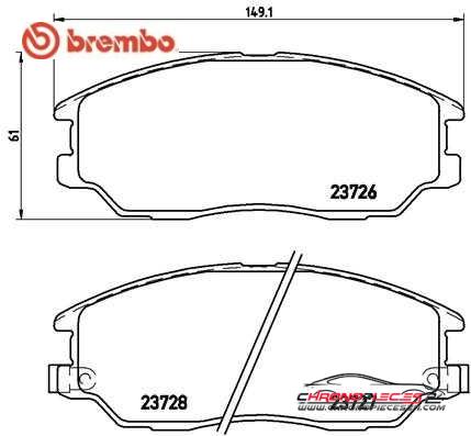 Achat de BREMBO P 30 028 Kit de plaquettes de frein, frein à disque pas chères