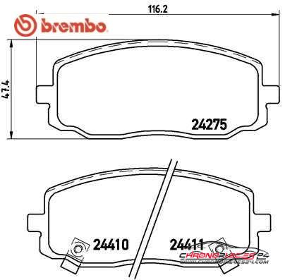 Achat de BREMBO P 30 032 Kit de plaquettes de frein, frein à disque pas chères