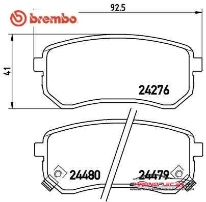 Achat de BREMBO P 30 033 Kit de plaquettes de frein, frein à disque pas chères