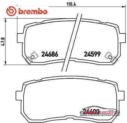 Achat de BREMBO P 30 035 Kit de plaquettes de frein, frein à disque pas chères