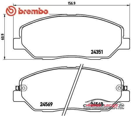 Achat de BREMBO P 30 036 Kit de plaquettes de frein, frein à disque pas chères