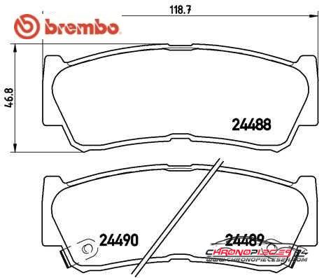 Achat de BREMBO P 30 037 Kit de plaquettes de frein, frein à disque pas chères