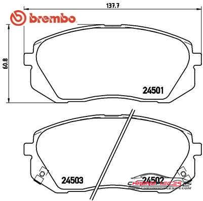 Achat de BREMBO P 30 039 Kit de plaquettes de frein, frein à disque pas chères