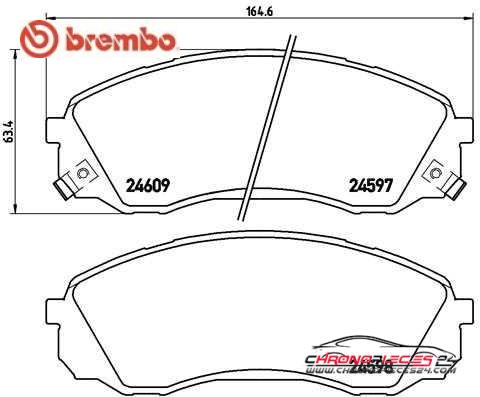 Achat de BREMBO P 30 041 Kit de plaquettes de frein, frein à disque pas chères