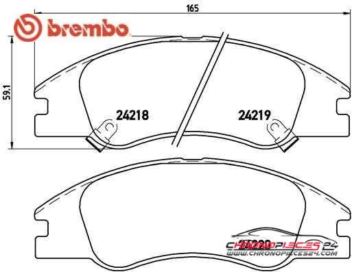 Achat de BREMBO P 30 042 Kit de plaquettes de frein, frein à disque pas chères