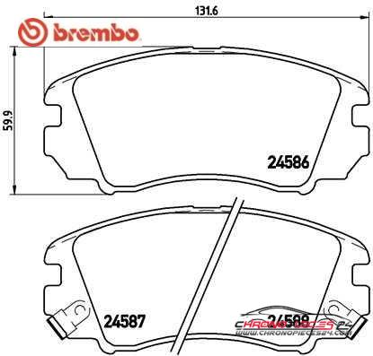 Achat de BREMBO P 30 043 Kit de plaquettes de frein, frein à disque pas chères