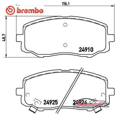 Achat de BREMBO P 30 045 Kit de plaquettes de frein, frein à disque pas chères