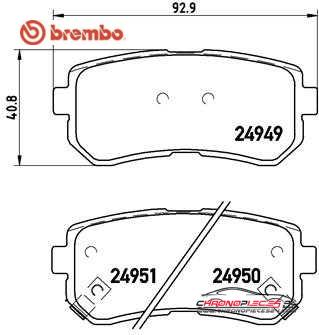 Achat de BREMBO P 30 046 Kit de plaquettes de frein, frein à disque pas chères