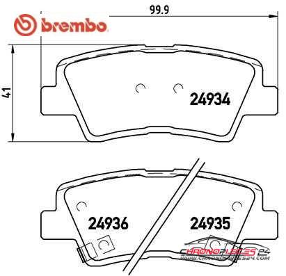 Achat de BREMBO P 30 047 Kit de plaquettes de frein, frein à disque pas chères