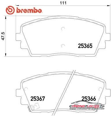 Achat de BREMBO P 30 053 Kit de plaquettes de frein, frein à disque pas chères