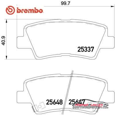 Achat de BREMBO P 30 054 Kit de plaquettes de frein, frein à disque pas chères