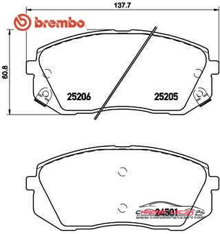 Achat de BREMBO P 30 056 Kit de plaquettes de frein, frein à disque pas chères