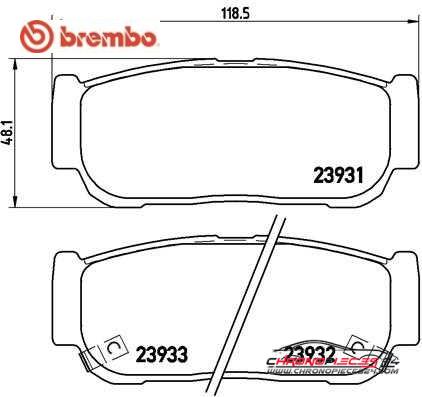 Achat de BREMBO P 30 057 Kit de plaquettes de frein, frein à disque pas chères