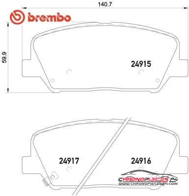 Achat de BREMBO P 30 065 Kit de plaquettes de frein, frein à disque pas chères