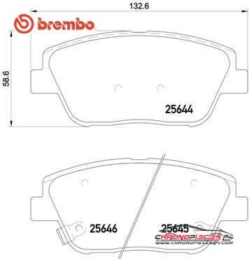 Achat de BREMBO P 30 066 Kit de plaquettes de frein, frein à disque pas chères