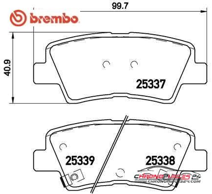 Achat de BREMBO P 30 067 Kit de plaquettes de frein, frein à disque pas chères