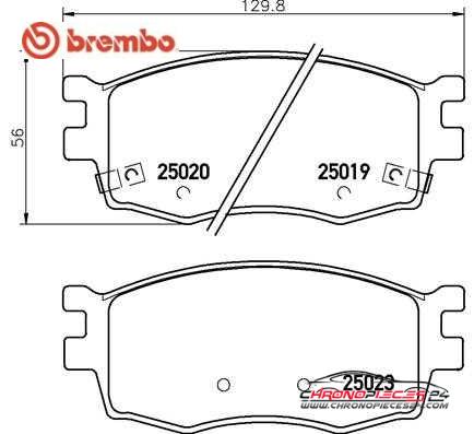 Achat de BREMBO P 30 069 Kit de plaquettes de frein, frein à disque pas chères