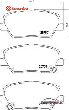 Achat de BREMBO P 30 070 Kit de plaquettes de frein, frein à disque pas chères