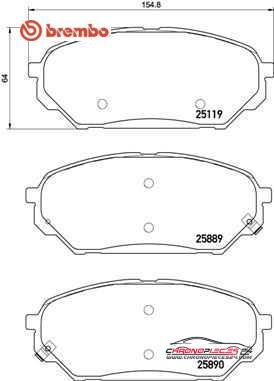 Achat de BREMBO P 30 071 Kit de plaquettes de frein, frein à disque pas chères