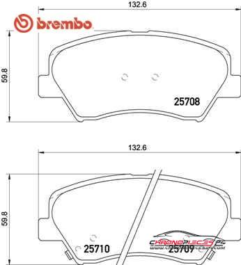 Achat de BREMBO P 30 073 Kit de plaquettes de frein, frein à disque pas chères