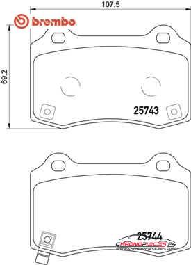 Achat de BREMBO P 30 074 Kit de plaquettes de frein, frein à disque pas chères