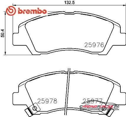 Achat de BREMBO P 30 076 Kit de plaquettes de frein, frein à disque pas chères