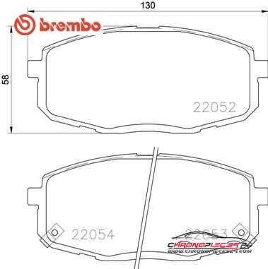 Achat de BREMBO P 30 077 Kit de plaquettes de frein, frein à disque pas chères