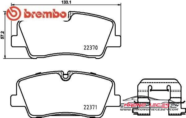 Achat de BREMBO P 30 085 Kit de plaquettes de frein, frein à disque pas chères