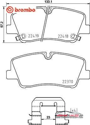 Achat de BREMBO P 30 089 Kit de plaquettes de frein, frein à disque pas chères