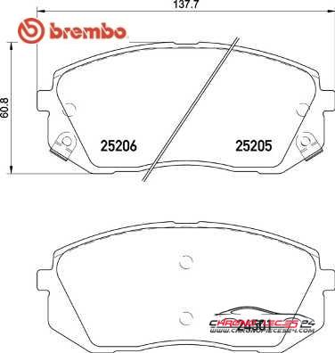 Achat de BREMBO P 30 093 Kit de plaquettes de frein, frein à disque pas chères