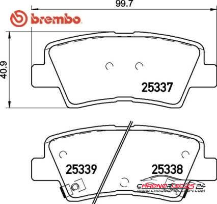 Achat de BREMBO P 30 094 Kit de plaquettes de frein, frein à disque pas chères